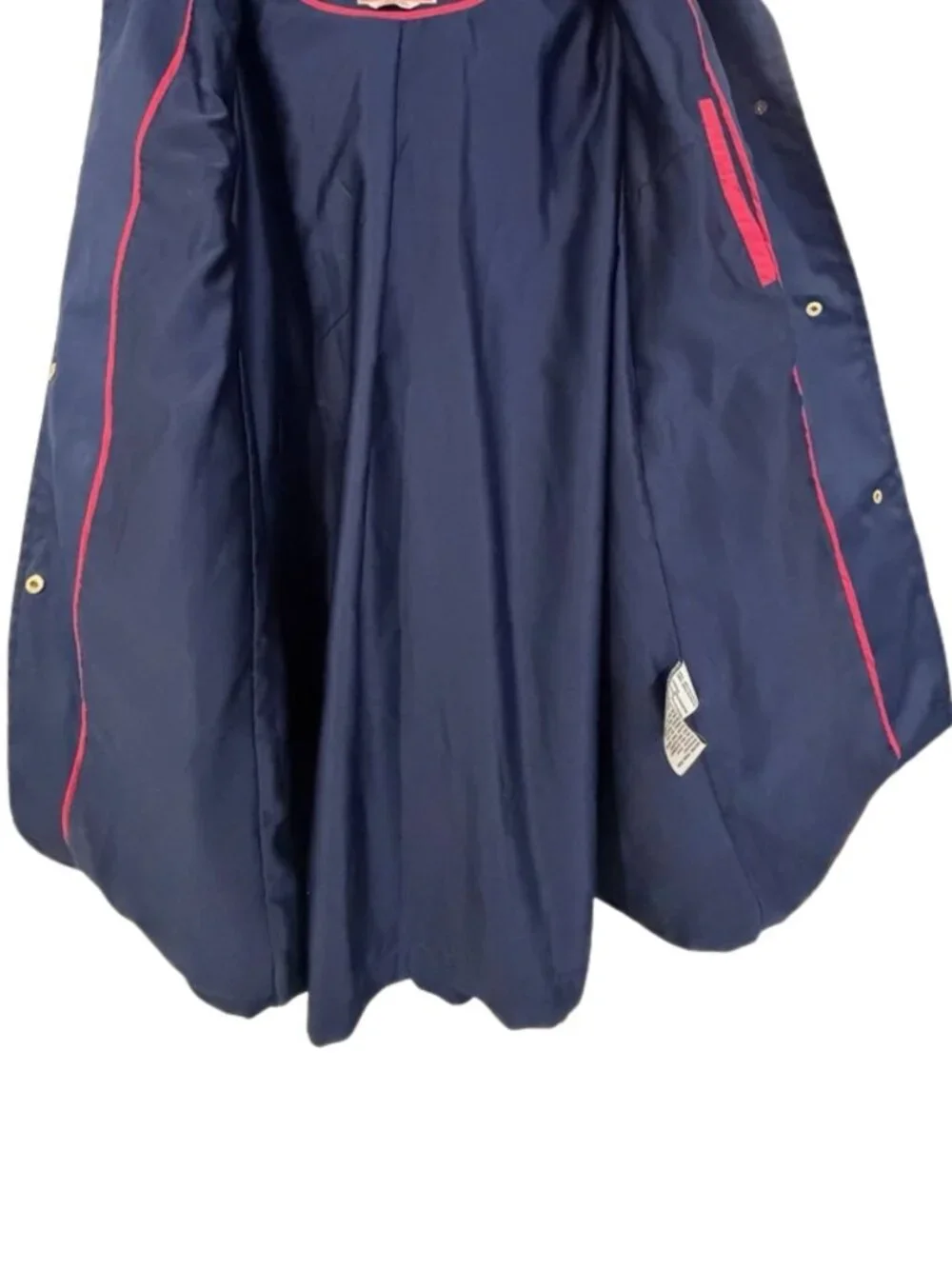 Kate Spade Navy Hooded Rain Coat – Size L | Mid-Length, Water-Repellent